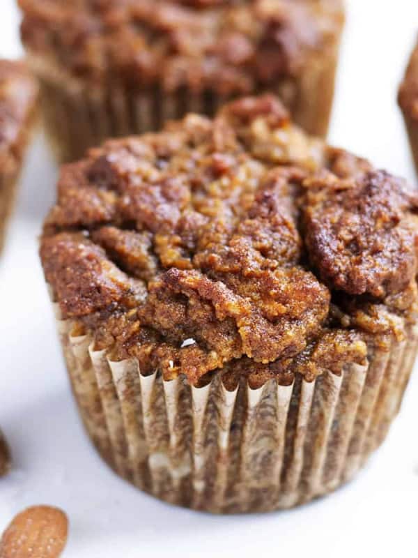 Almond Flour Muffins on marble square image