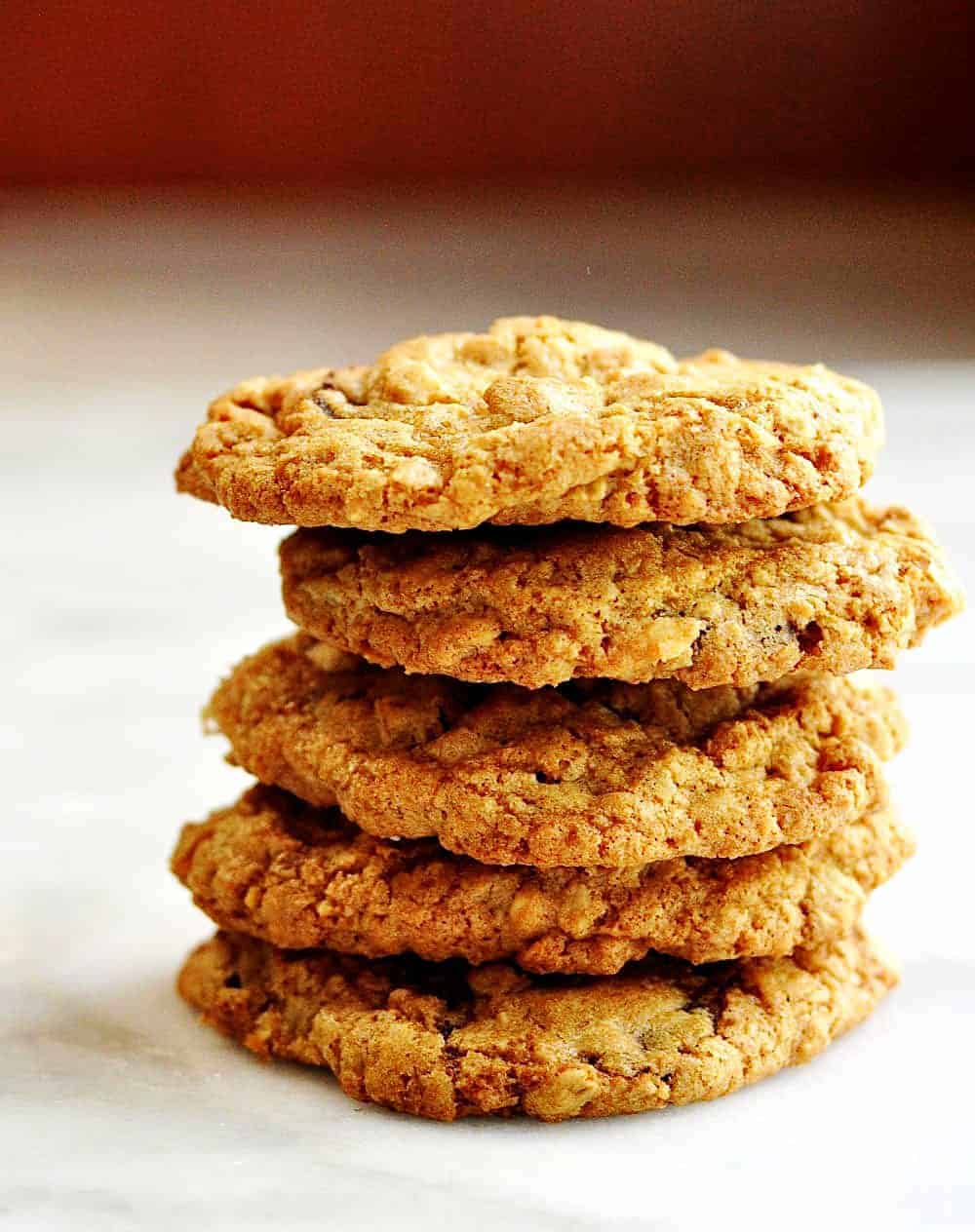 Cowboy-Cookies in a stack