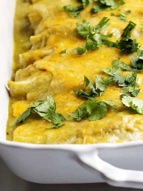 Green Chile Chicken Enchiladas