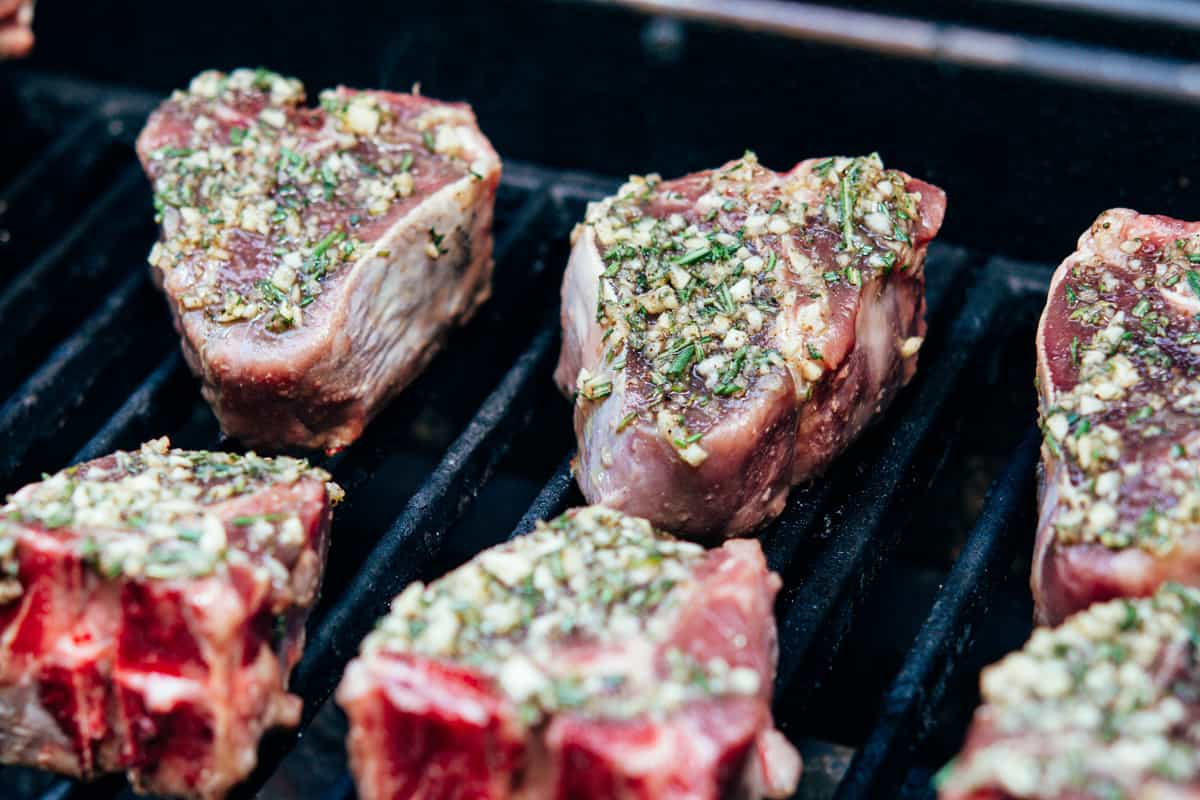 Lamb Loin Chops on the grill