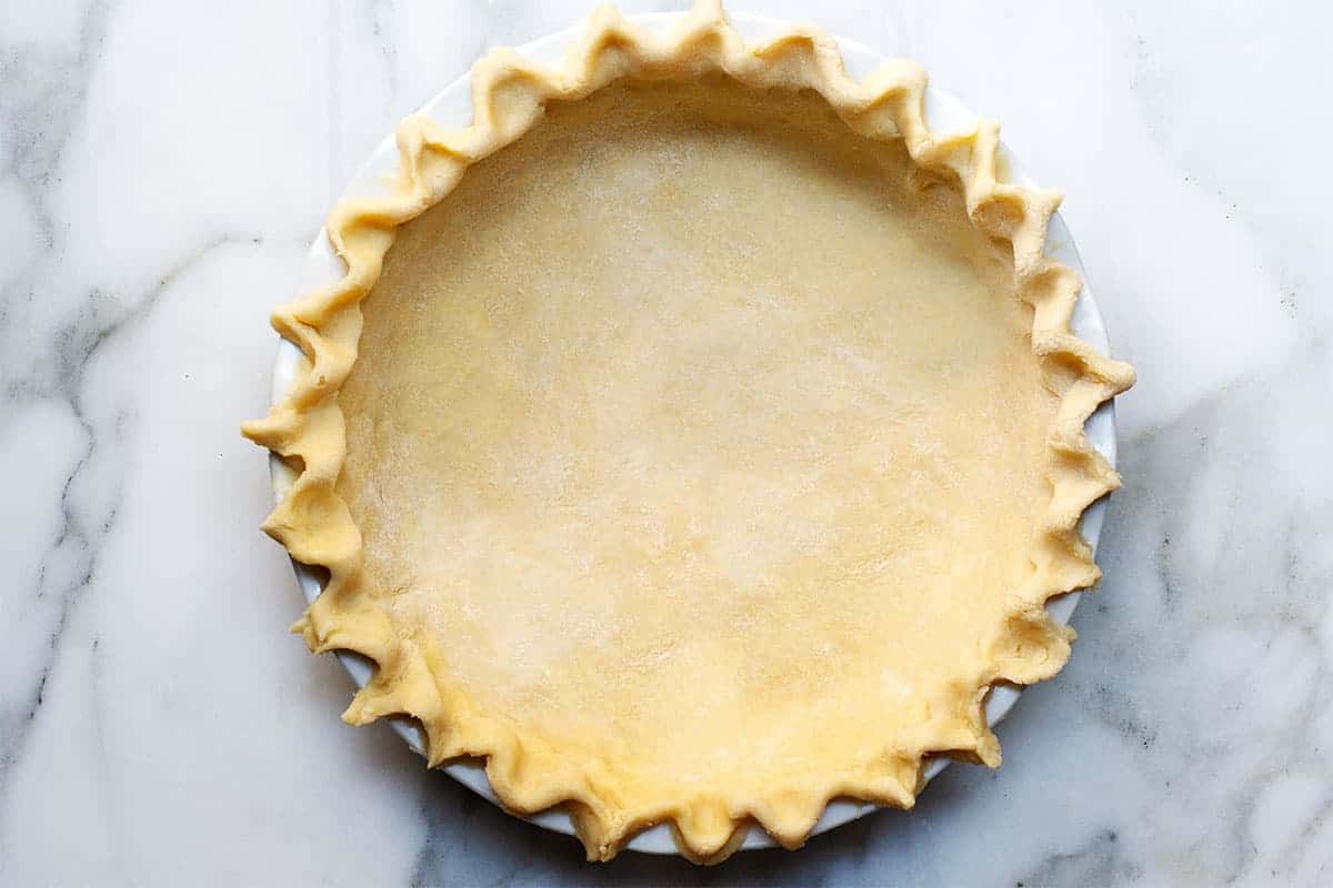 Lard Pie Crust in pie plate