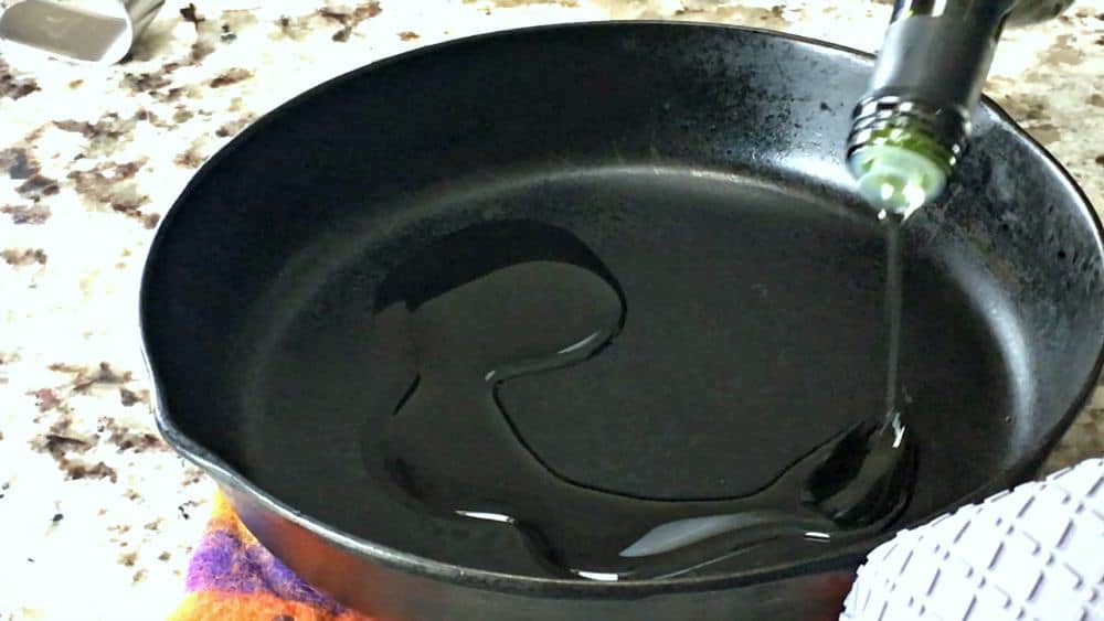 Pour Oil Into Preheated Pan