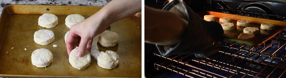 baking homemade biscuits