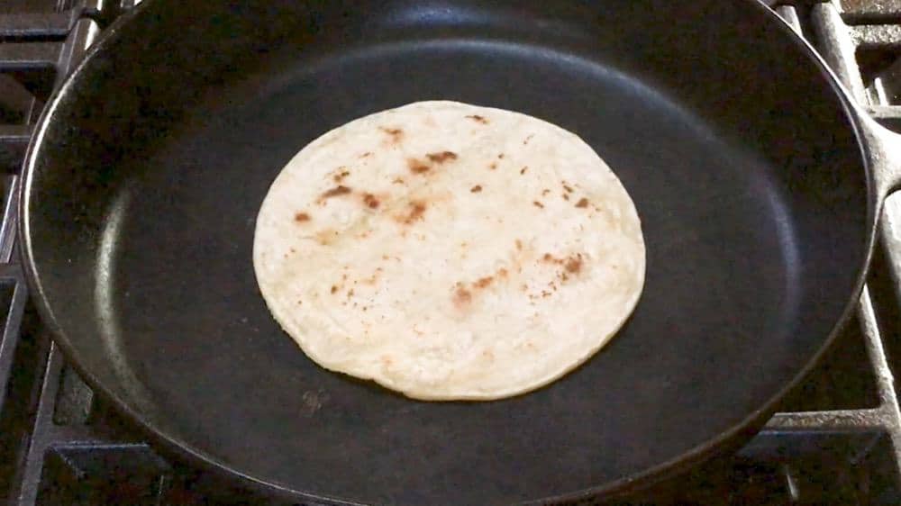 charred corn tortilla