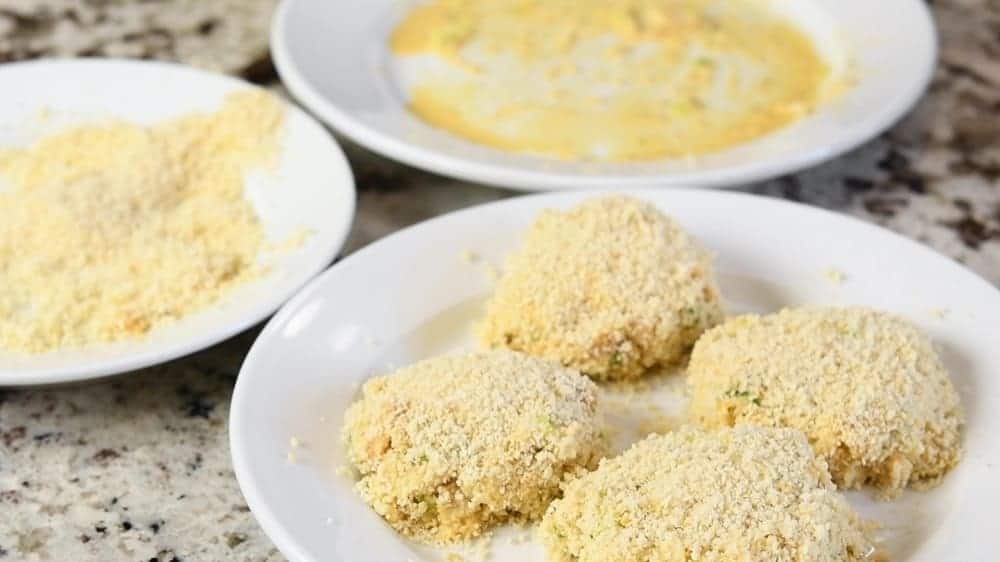 cod fish cakes coated in panko breadcrumbs