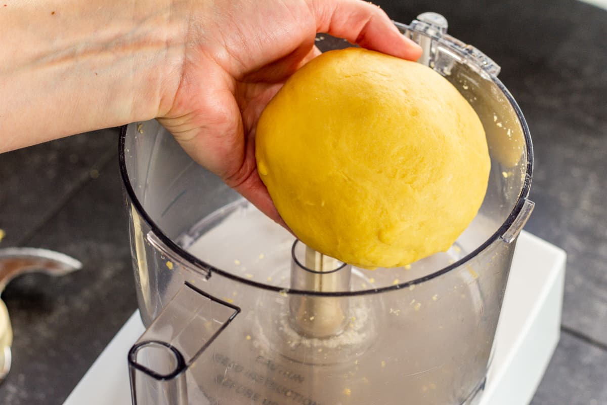 food processor pasta dough ball