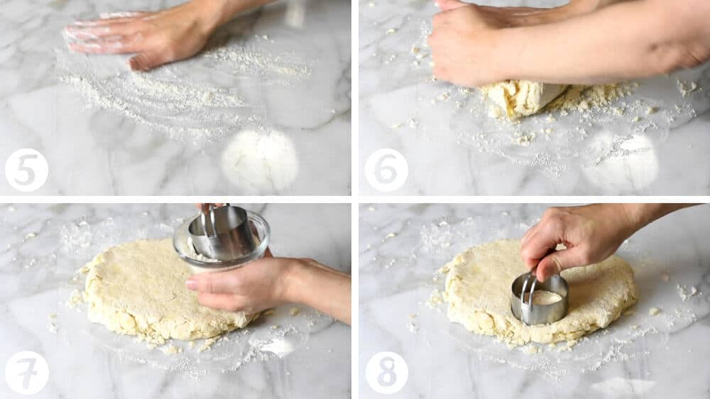 cutting out biscuits step by step