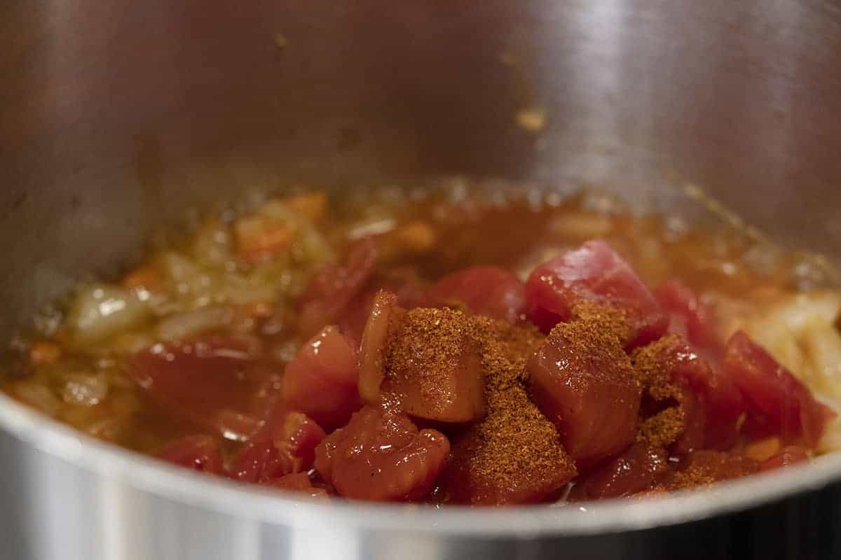 sauce ingredients in a saucepan